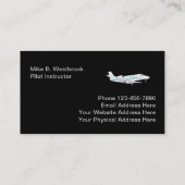 Carte De Visite École de pilotage Monogramme Classy (Dos)