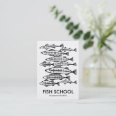Carte De Visite École de poissons - Blanc (Debout devant)