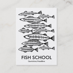 Carte De Visite École de poissons - Blanc