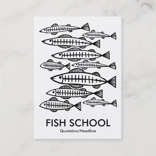 Carte De Visite École de poissons - Blanc (Devant)