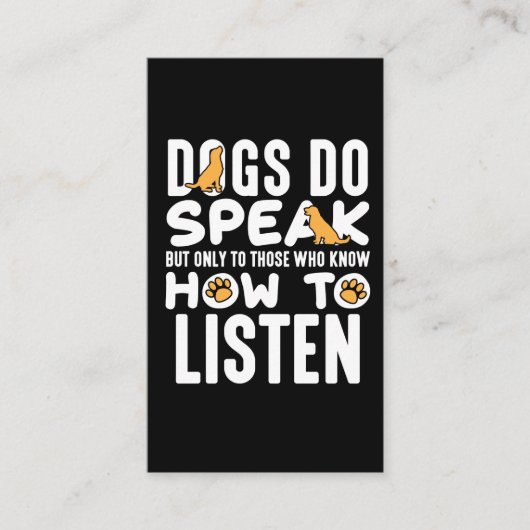 Carte De Visite École d'entraîneurs de chiens Ami de marionnettes  (Devant)