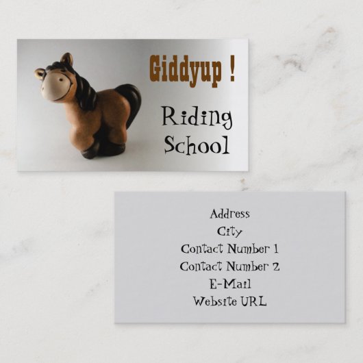 Carte De Visite École d'équitation (Devant / Derrière)