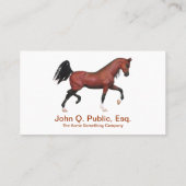 Carte De Visite École d'équitation de Trotting Bay Arabian Horse F (Dos)