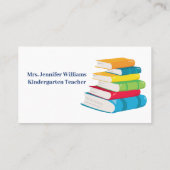 Carte De Visite École primaire Cute maternelle Enseignant Crayon (Dos)