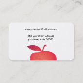 Carte De Visite Ecole Red Apple Chalkboard (Dos)