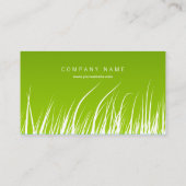 Carte De Visite Écologie organique d'herbe verte (Dos)