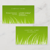Carte De Visite Écologie organique d'herbe verte (Devant / Derrière)