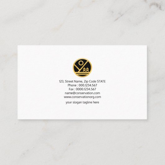 Carte De Visite Écologiste de la marée noire créative (Dos)