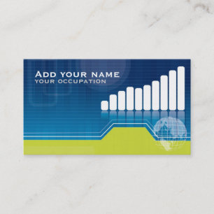 Carte de visite économique ou financier moderne