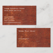 Carte De Visite Écorce de Birch Intérieur (Devant / Derrière)