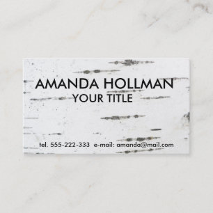 Carte De Visite Écorce de bouleau