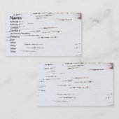 Carte De Visite Écorce de bouleau (Devant / Derrière)