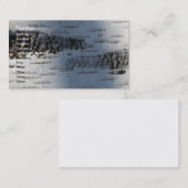 Carte De Visite Écorce de bouleau 1291 (Devant / Derrière)