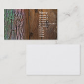 Carte De Visite Écorce et bois (Devant / Derrière)