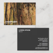 Carte De Visite écorce séquoik (Devant / Derrière)