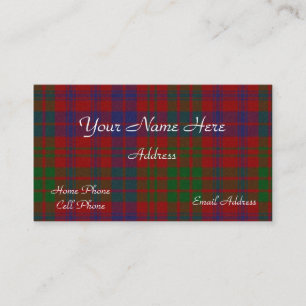Carte de visite écossais de plaid de tartan