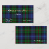 Carte de visite écossais de plaid de tartan (Devant / Derrière)