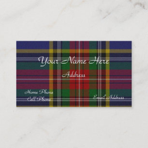 Carte de visite écossais de plaid de tartan