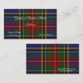 Carte de visite écossais de plaid de tartan (Devant / Derrière)