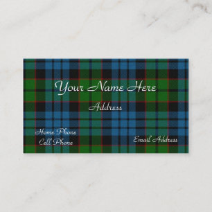 Carte de visite écossais de plaid de tartan