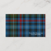 Carte de visite écossais de plaid de tartan (Dos)