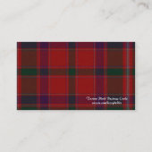 Carte de visite écossais de plaid de tartan (Dos)