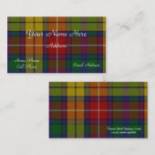 Carte de visite écossais de plaid de tartan (Devant / Derrière)