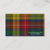 Carte de visite écossais de plaid de tartan (Dos)