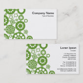 Carte De Visite Écosystème - Avocado vert sur blanc (Devant / Derrière)