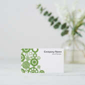 Carte De Visite Écosystème - Avocado vert sur blanc (Debout devant)