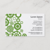 Carte De Visite Écosystème - Avocado vert sur blanc (Dos)