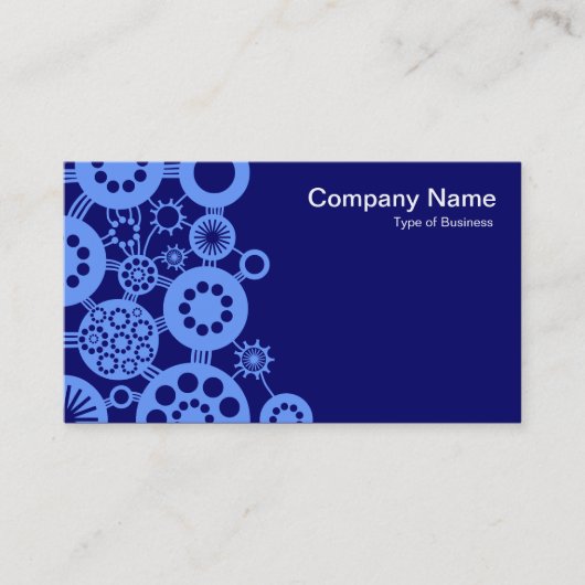 Carte De Visite Écosystème - Bleu Bébé sur Deep Navy 00066 (Devant)