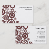 Carte De Visite Écosystème - Chocolat Brown sur blanc (Devant / Derrière)