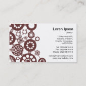 Carte De Visite Écosystème - Chocolat Brown sur blanc (Dos)