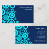 Carte De Visite Écosystème - Cyan avec bleu foncé 00255e (Devant / Derrière)