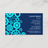 Carte De Visite Écosystème - Cyan avec bleu foncé 00255e (Dos)