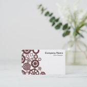 Carte De Visite Écosystème - Marron Chocolat sur Blanc (Debout devant)
