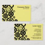 Carte De Visite Écosystème - Noir sur Jaune clair fff888 (Devant / Derrière)