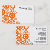 Carte De Visite Écosystème - Orange en blanc (Devant / Derrière)