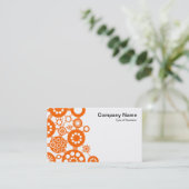 Carte De Visite Écosystème - Orange sur Blanc (Debout devant)