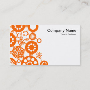 Carte De Visite Écosystème - Orange sur Blanc