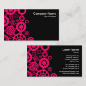 Carte De Visite Écosystème - Rouge néon sur noir (Devant / Derrière)