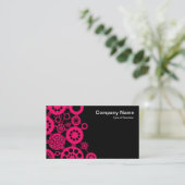 Carte De Visite Écosystème - Rouge néon sur noir (Debout devant)