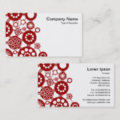 Carte De Visite Écosystème - Rouge rubis sur blanc (Devant / Derrière)