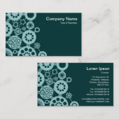 Carte De Visite Écosystème - Vert bleu clair sur Vert mousse foncé (Devant / Derrière)