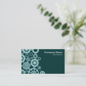 Carte De Visite Écosystème - Vert bleu clair sur Vert mousse foncé (Debout devant)