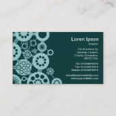 Carte De Visite Écosystème - Vert bleu clair sur Vert mousse foncé (Dos)