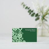 Carte De Visite Écosystème - Vert fantôme sur Vert foncé 02481c (Debout devant)