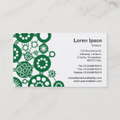 Carte De Visite Écosystème - Vert forestier sur blanc (Dos)