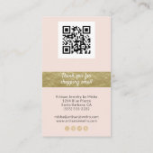 Carte De Visite Écouter Afficher le logo QR Code Social Media Blus (Dos)